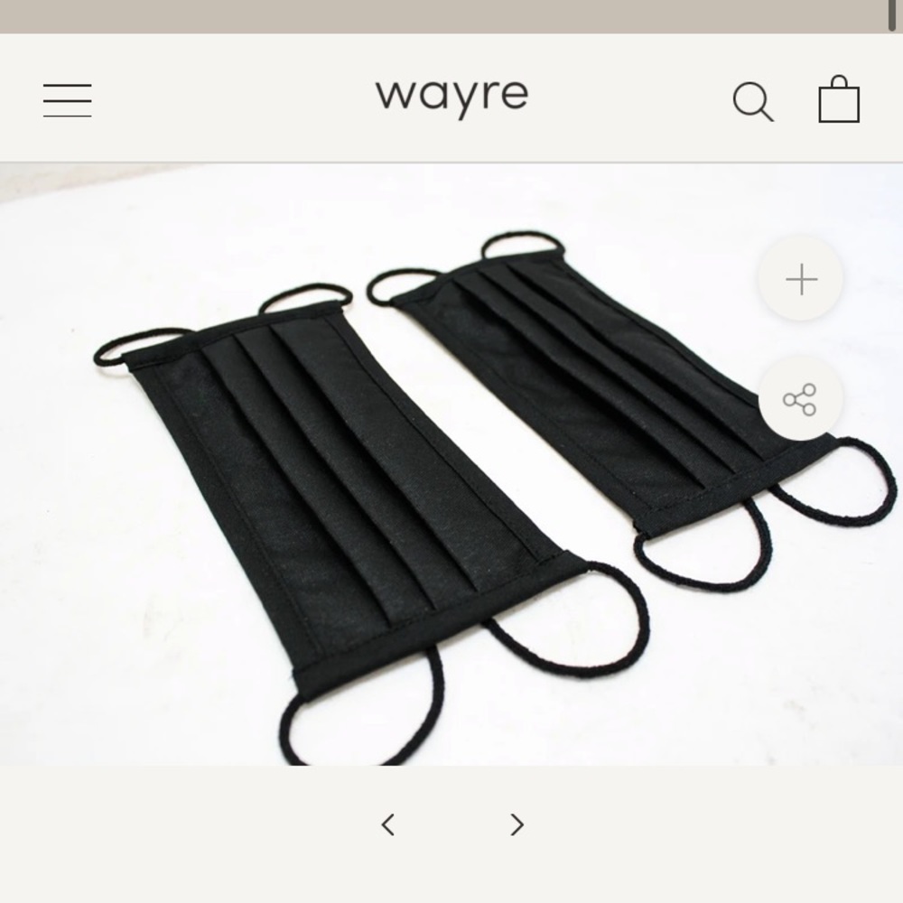 3 wayer adult masks - black - UNWORN, UNUSED, SAFE